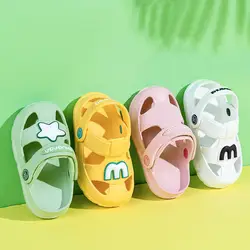 2019 новые летние От 1 до 6 лет Детские обувь Cave для маленьких мальчиков девочек Нескользящие домашние тапочки милые домашние туфли детские
