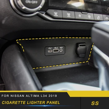 

Auto Car Cigarette lighter panel frame trim cover sticker accessories For Nissan Altima L34 2019