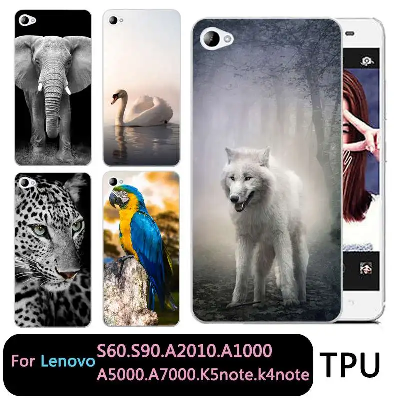QMSWEI Мягкий ТПУ прозрачный телефон чехол для Lenovo S60 S90 A2010 a1000 a5000 A7000 k5note k4note k3note