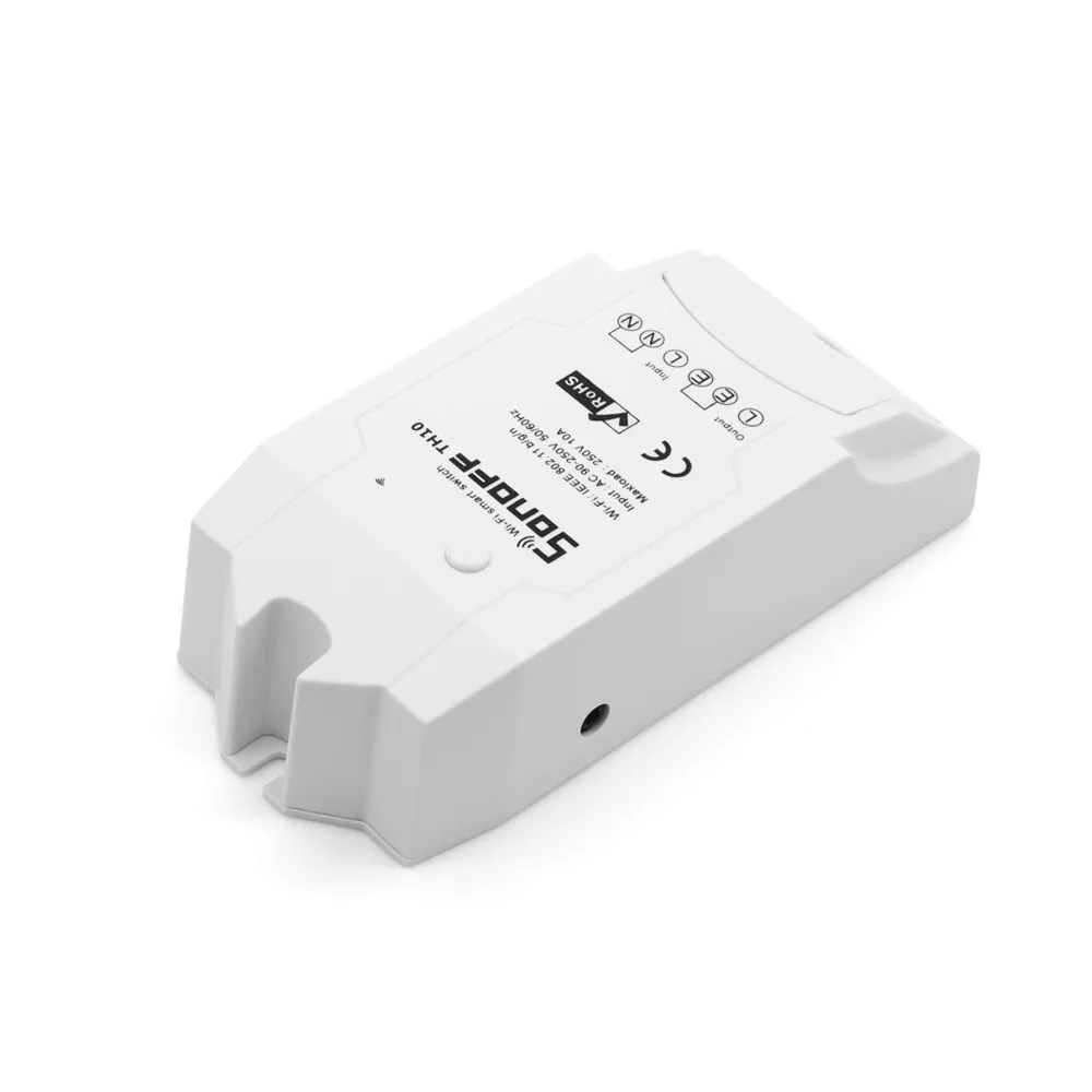 2019 Новый Sonoff температура TH10 мониторинга влажности Wi Fi Smart Switch умный дом 19APR3