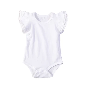 

Fashion O Neck Infant Baby Girl Boy Cotton Flying Sleeve Rompers Outfits Clothes 8 Color