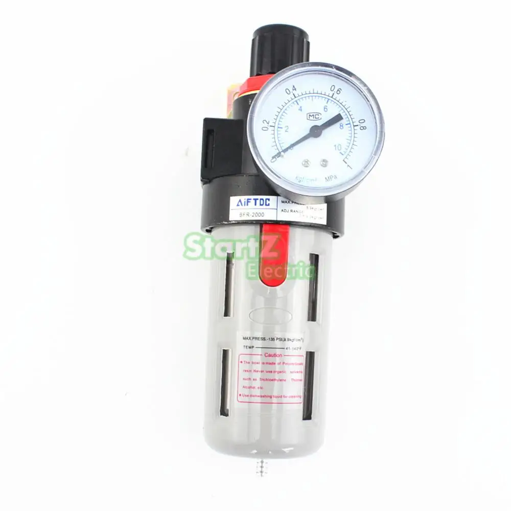 

3/8'' Gas source processor BFR3000 air pressure relief regulating valve oil separation filter.