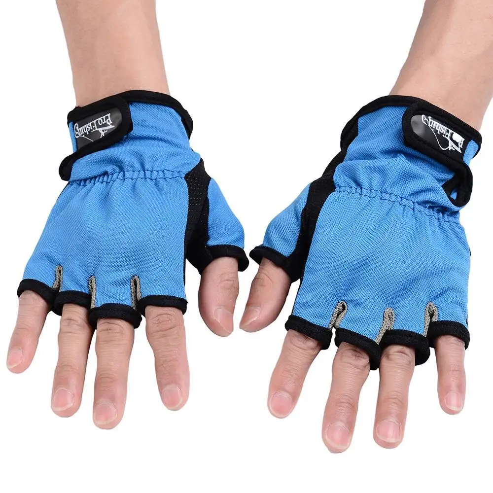 1 Pair Skidproof Half Finger Pack Fishing Rod Anti Slip Gloves New Slip