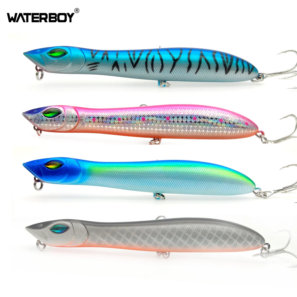 WATERBOY 14CM 26g Snake Head Popper Fishing Lure 4 colors Top Water