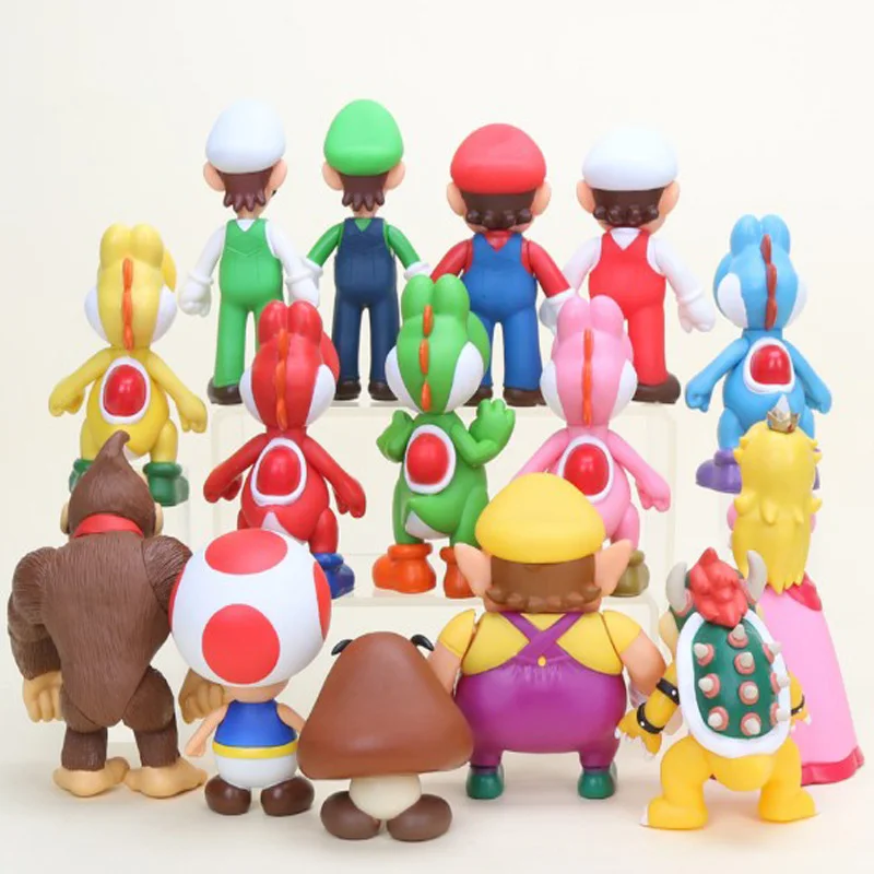 16 Styles 8-15cm Super Mario Bros Bowser Koopa Yoshi Mario Luigi Mushroom Peach Wario Action Figure Toys Children Gift Dolls 16 Styles 8-15cm Super Mario Bros Bowser Koopa Yoshi Mario Luigi Mushroom Peach Wario Action Figure Toys Children Gift Dolls