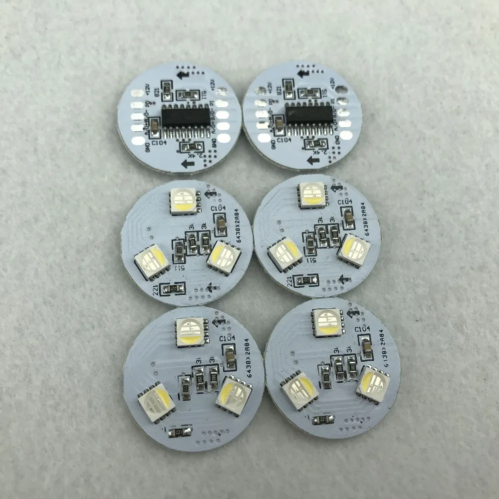Dc12в RGBW DMX512 (чип UCS512)5050 SMD адресуемый пиксельный PCBA 3 шт. 5050 светодиодный 0 72 Вт 26 мм