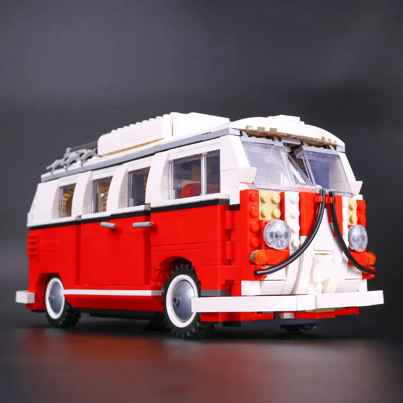 

Lepin 21001 1354Pcs cars T1 Camper Van Model Building Kits Bricks DIY Blocks LegoINGlys Compatible 10220 birthday Gift