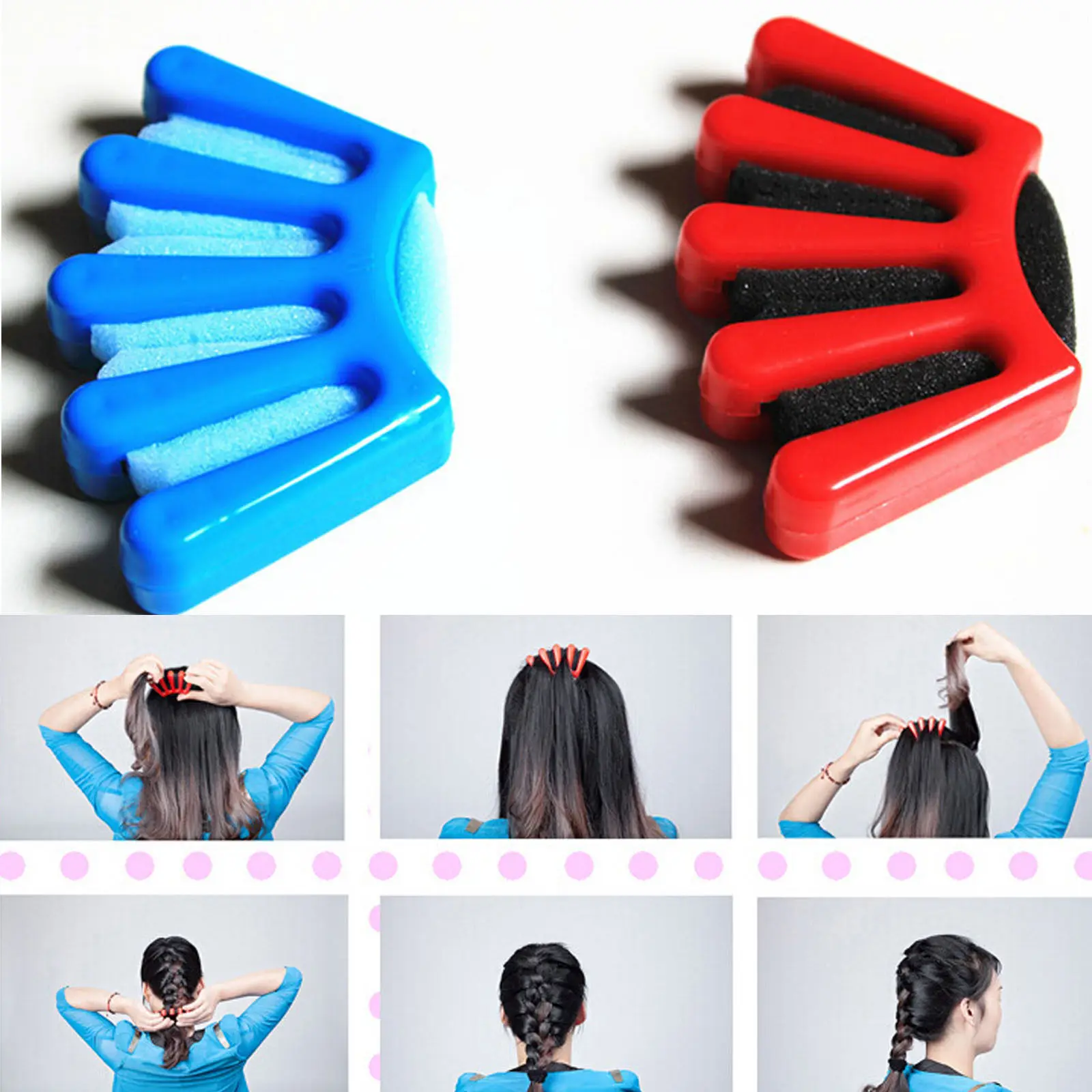 1pcs Women Girls DIY Sponge Hair Braider Plait Hair Twist Braiding Tool