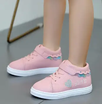 

New White Casual Children Shoes Flat Sneakers Leather High Help Waterproof Black Pink Kids Boots Boys Girls Shoes Soft