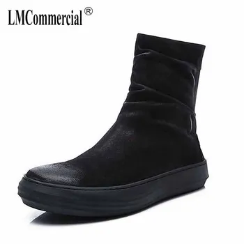 

The new winter men leather boots for men and Riding England zipper tooling boots British retro men shoes breathable casual shoes