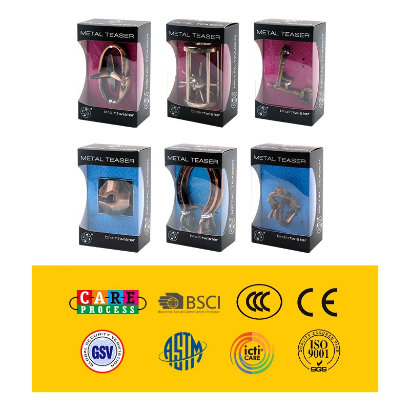 MITOYS Metal Puzzle Wire IQ Mind Brain Teaser Puzzle educational Game Toys for Children Adults Montessori Toys gifts