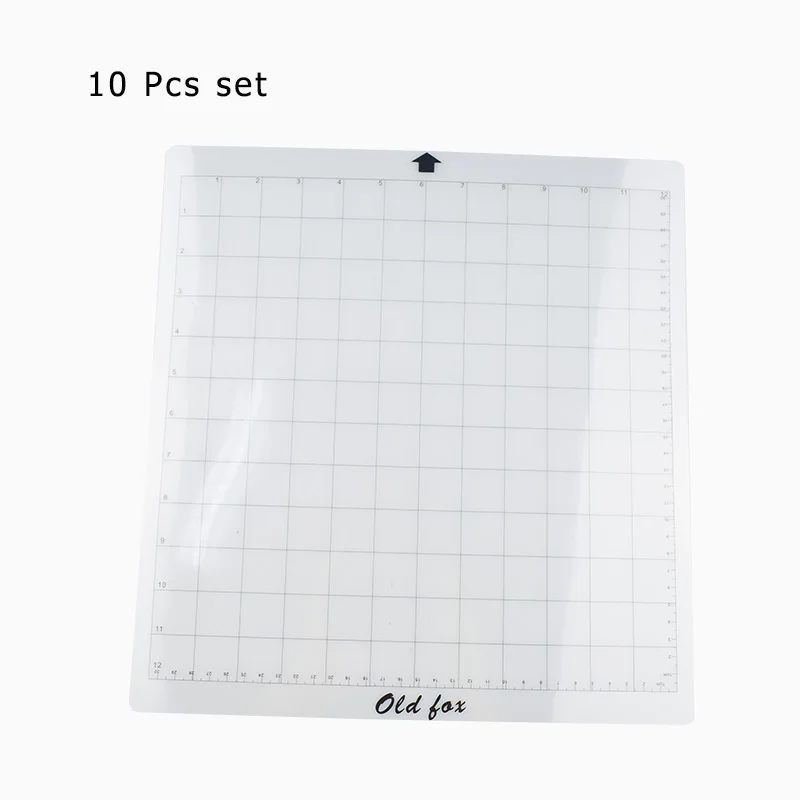 

10 pcs Replacement Cutting Mat Transparent Adhesive Mat with Measuring Grid 12 * 12 Inch for Silhouette Plotter Machine