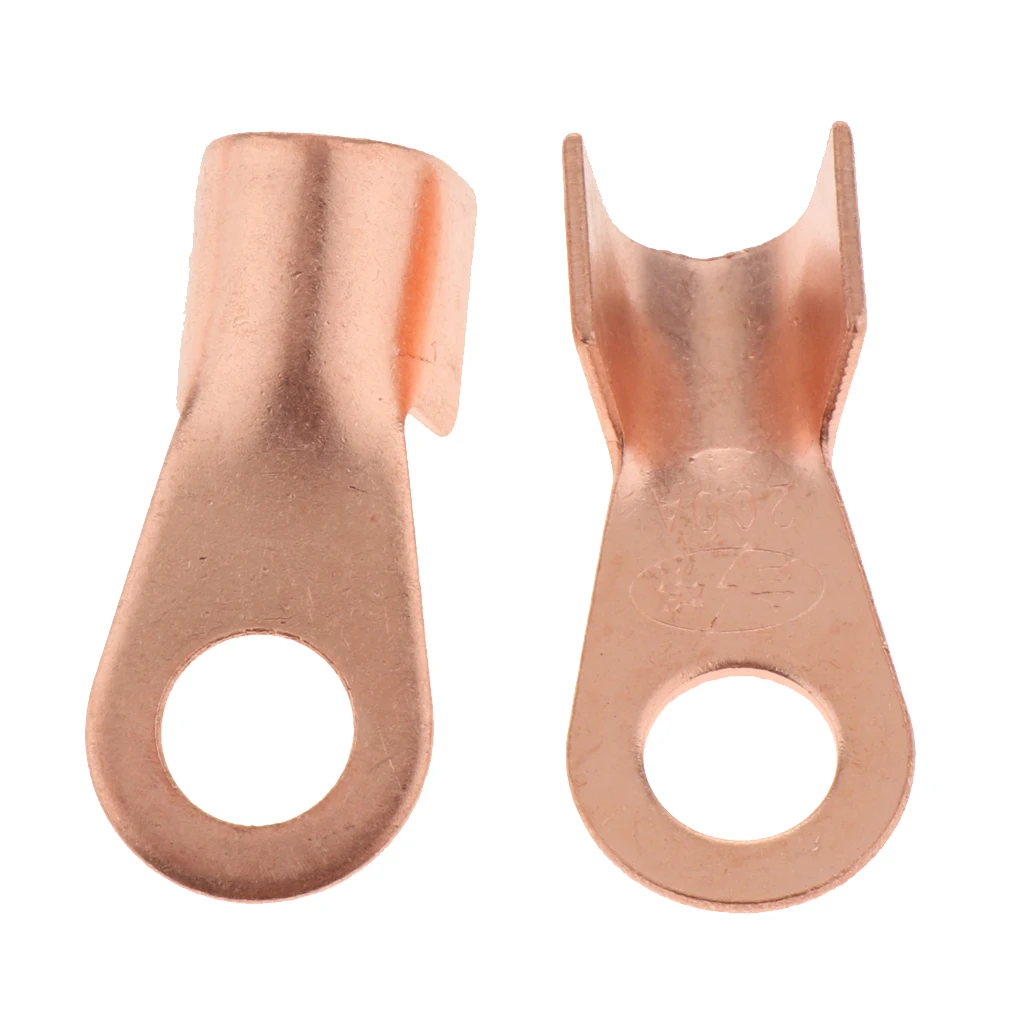 10pcs Open Barrel Copper Ring Lug Terminals OT 200A Wire Crimp Connectors Assortment Kit