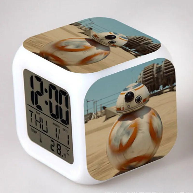 Star Wars movie alarm clock reloj despertador Kids Cartoon night light