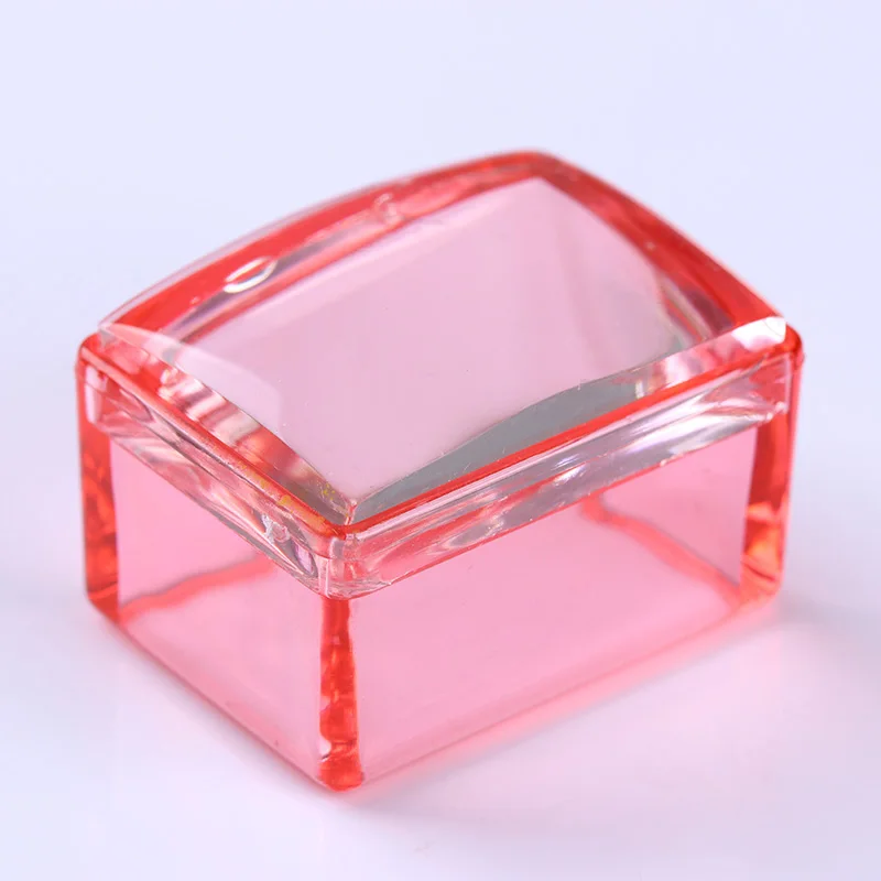 1 шт Розовый Синий Ручка прозрачный желе силиконовый Стэмпер для ногтей голова маникюр Дизайн ногтей штамп со скребком