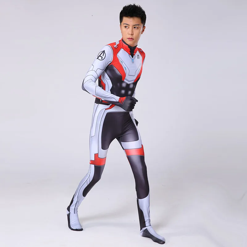 Avengers Endgame Jumpsuits Full Body Costume Captain America Adult Zipper Bodysuit One-piece Super Hero Costume For Men Kids Boy Avengers Endgame Jumpsuits Full Body Costume Captain America Adult Zipper Bodysuit One-piece Super Hero Costume For Men Kids Boy