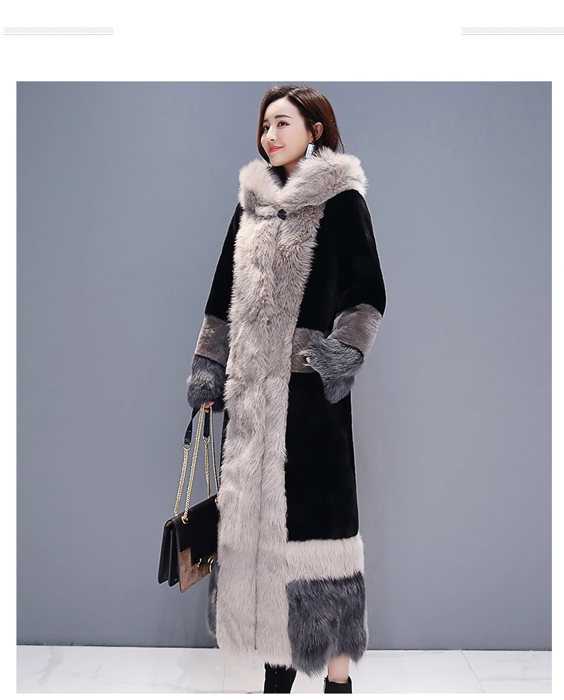 Зимняя женская Новая Стройная хлопковая одежда темная пряжка, Женское пальто с длинным носком плюс бархатное плотное меховое пальто для женщин