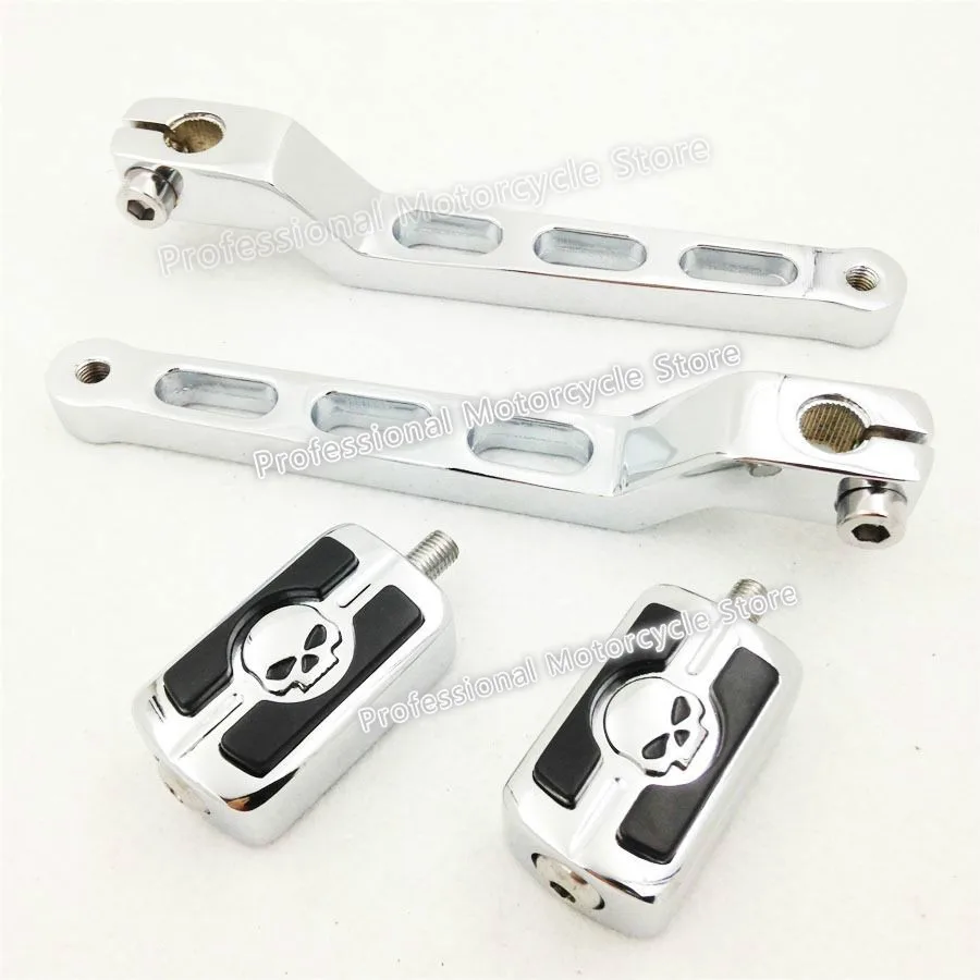 Motorcycle Matte Chrome 2PCs Billet Style Heel/Toe Shift Lever Gear