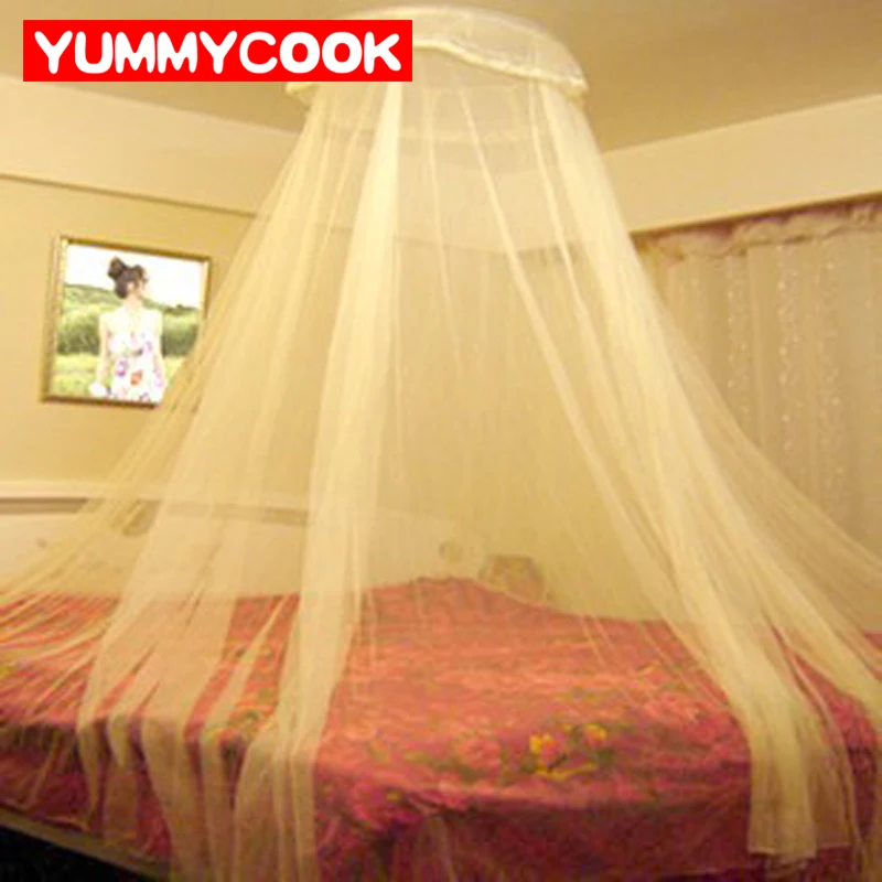 Elegant Hung Dome Mosquito Nets For Summer Polyester Mesh Fabric Home