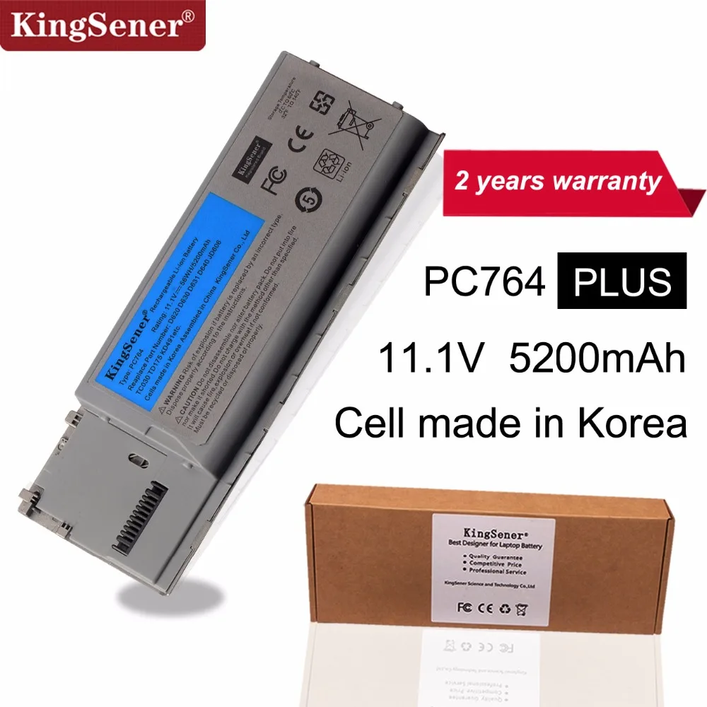KingSener 11 1 V 5200mAh Korea Cell PC674 Аккумулятор для DELL D620 D630 D631 D640 D63C D630N D631N D830N JD606 TC030 TD175 KD491|new