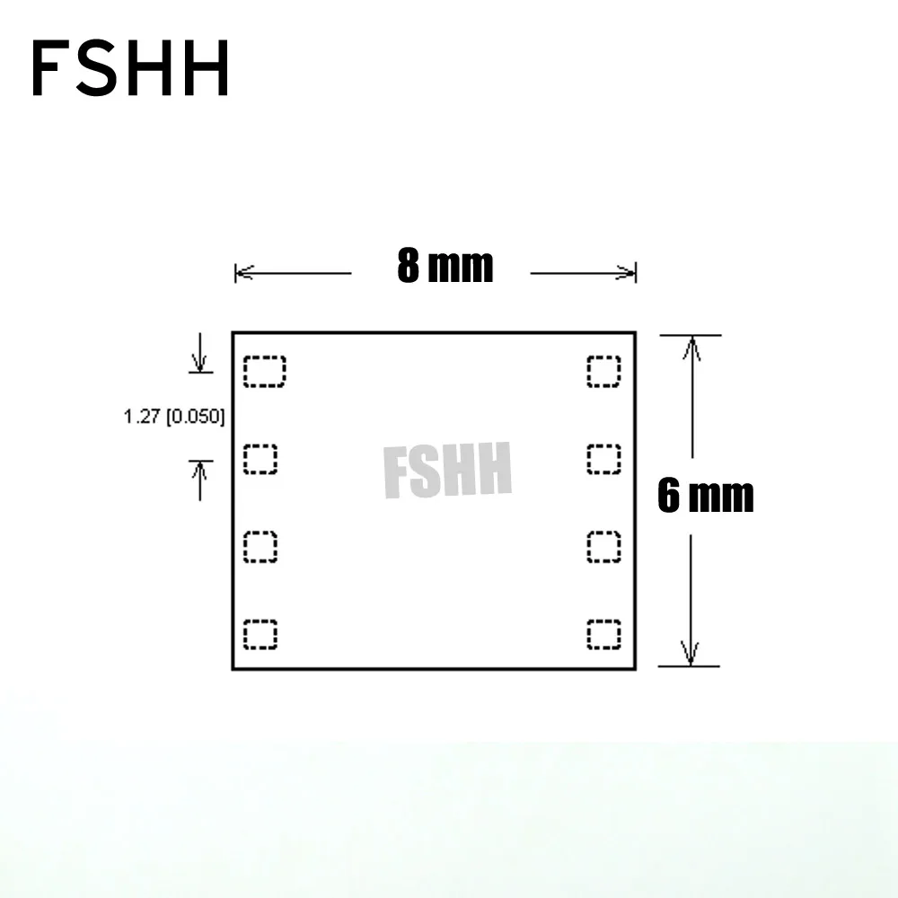 QFN8 Test Socket WSON8 MLF8 DFN8 Socket(Flip test seat) Pitch=1.27mm Size=6x8mm QFN8 Test Socket WSON8 MLF8 DFN8 Socket(Flip test seat) Pitch=1.27mm Size=6x8mm