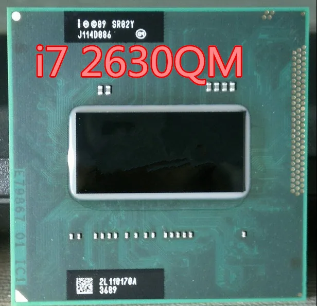 Intel официальная версия оригинальной PGA I7 2630QM I7-2630QM 2,0-2,9G 6M SR02Y cpu FCPGA988 i7 2630QM работы