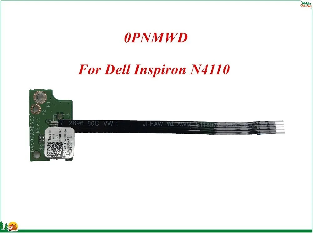 Плата кнопки питания для ноутбука с кабелем PNMWD 0PNMWD CN Dell Inspiron N4110 DAV02APB6C2 100%