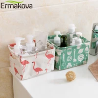 ERMAKOVA Fabric Storage Basket Folding Sundries Bag Nursery Storage Basket Bin Cloth Container Organizer Bin with Handle 1