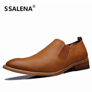 

Men Slip On Business Soft Loafers Shoes Male Smart Casual Leather Driving Shoes Pointed Toe Soft Wedding Office Shoes AA11618