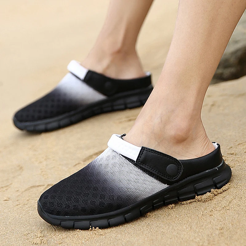 

Men's Summer Shoes Fashion Sneakers 2019 New Breathable Men Mesh Lighted Casual Shoes Slip On Shoes