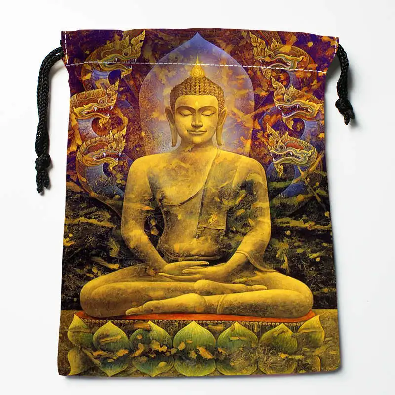 

New Arrival Buddha Drawstring Bags Custom Storage Printed Receive Bag Type Bags Storage Bags Size 18X22cm