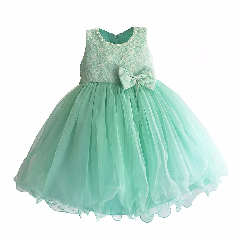 

new lace Girls Party Dress Sleeveless Flower Girls wedding Dresses with pearls