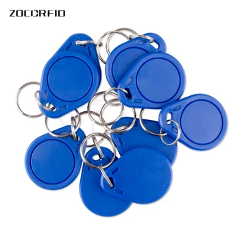

wholesale 100pcs 3# RFID 13.56MHz Token Tag IC Tag Token Key Ring Compatible with S 50 IC Card Re-writable Blue