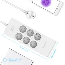 Power Strip Electrical Socket with 5×2.4A USB Super Charger Ports