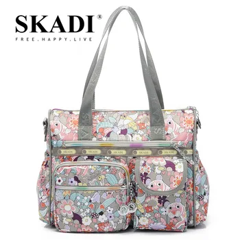 

SKADI Bramd Fashion Printed Oxford Handbags Classic Cartoon Crossbody Bag Casual Computer Messenger bag for women