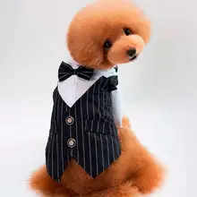 Transer собачья одежда собаки Рубашка Собака Рубашка для щенка Свадебный костюм смокинг костюм джентльмена бабочкой ткань 3,21
