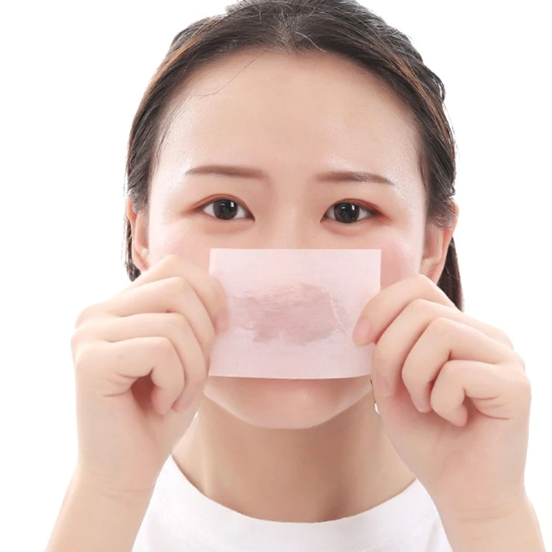 50Pcs/Pack Deep Cleansing Oil Control Tool Facial Oil Blotting Papers Oil Absorbing Sheets Face Cleanser Acne Treatment