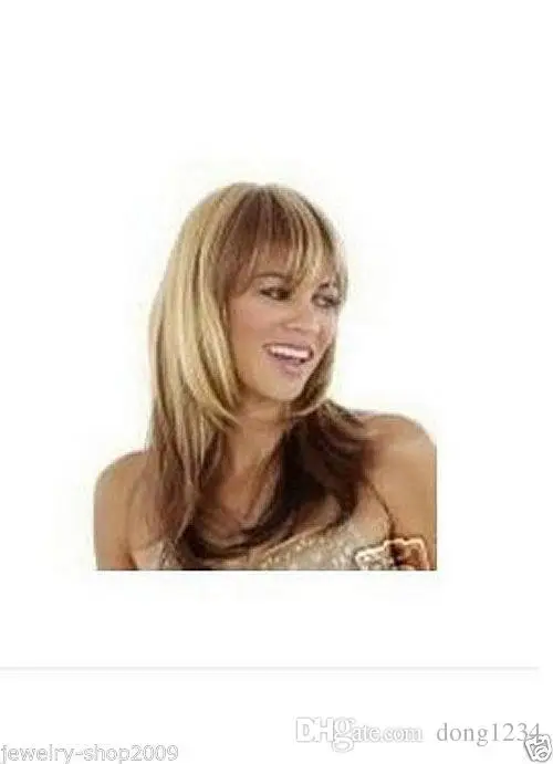 

Freeshipping havana african american woman >>New wig Cosplay Blonde & dark Auburn Medium Women's/ Girl Wig +cap
