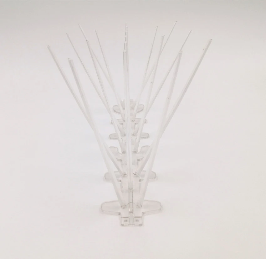 Plastic Polycarbonate Bird Spikes,UV Proof Pigeon Spikes Kit ,5feet(6paks)