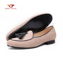 Jeder Schuh/Брендовые мужские лоферы цвета хаки с кисточками; модная мужская повседневная обувь; вечерние и банкетные тапочки для курения