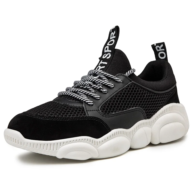 

Spring Autumn Casual Men Shoes Breathable Mesh Flats Shoes Male Trainers Lace Up Gray Black Man Outdoor Walking Sneakers