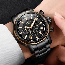LIGE Men's Watch Male Top Fashion Brand Luxury All Steel Military Quartz Watch Men Waterproof Sport Wristwatch Relogio Masculino