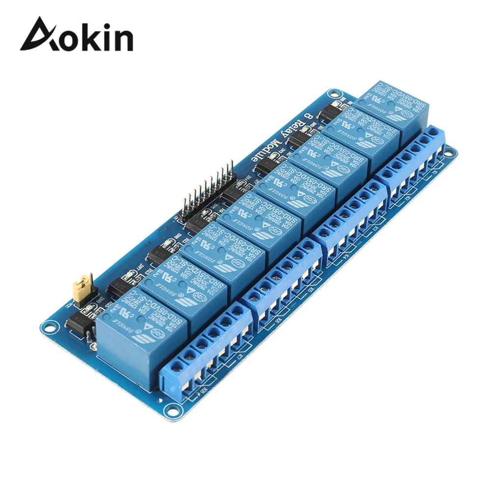 

8 Channel Relay Module Solid State Relay Module Board Trigger Low level 5V DC for Arduino Raspberry Pi DSP AVR PIC ARM