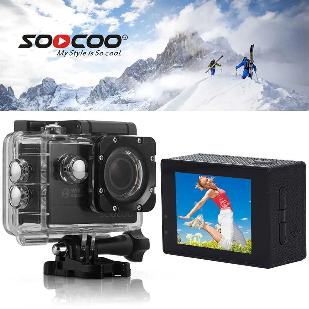 SOOCOO Portable Premium C20 WIFI 1080P Full HD Action Camera Sports HD DV Waterproof 170