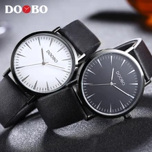2017 DOOBO top luxury brand leather strap fashion causal dress business quartz wristwatches creative gift watch for men women
