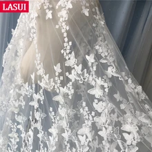 Новинка 1y/1 лот 3D кружевная вышивка бабочки молочный шелк мягкая сетка аппликация свадебное платье белая тонкая сетка водорастворимые кружева X0282-1