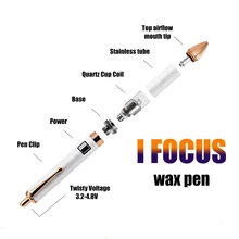 Longmada Ifocus Pen Dual Quartz Heating Coil E cigarette Starter Kit Vape Wax Vaporizer Tank Variable Voltage 710 Dab Battery