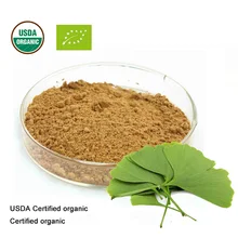 USDA и EC сертифицированный органический экстракт гинкго билоба 20:1 гингко лист флавоноиды