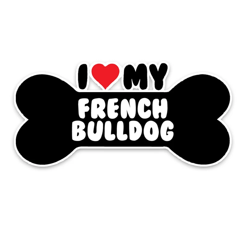 YJZT 15*7 1 см I Heart My French Bulldog Bone ПВХ автомобильный бампер наклейки для автомобиля C1
