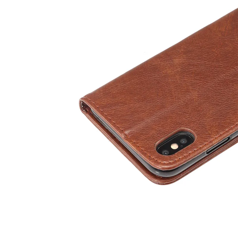 Ретро Магнитный чехол для iPhone XS MAX XR X кожаный флип кошелек в виде книжки TPU Solft с